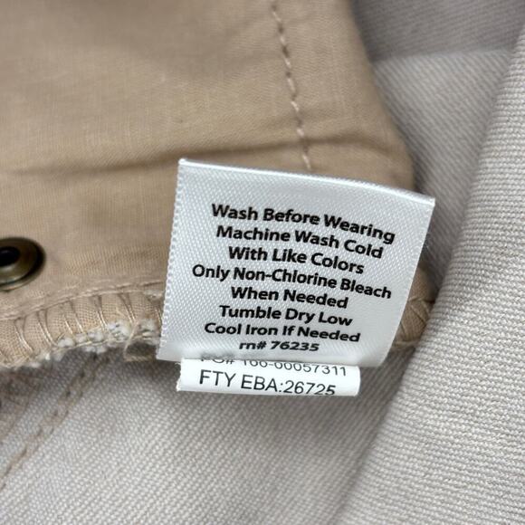 Coral Bay Ankle Pant Womens Size 8 Petite Light Tan Pull On Stretch Slim Leg - Picture 11 of 11